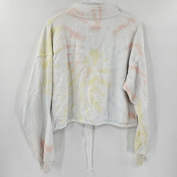 American Eagle medium crop top sweatshirt sweater tie dye white - Picture 2 of 3